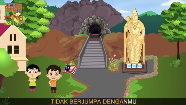 Sebuah lagu anak-anak Melayu Malaysia HELO KUALA LUMPUR mengikuti lagu halo halo bandung. (Tangkapan Layar Youtube Lagu Kanak TV)