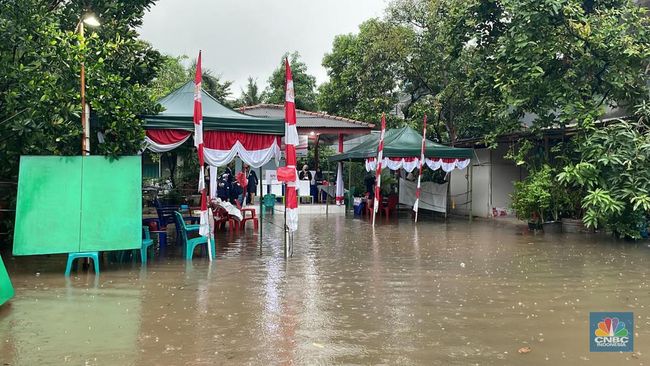 Diguyur Hujan Deras, Sejumlah TPS di Jakarta Utara Kebanjiran